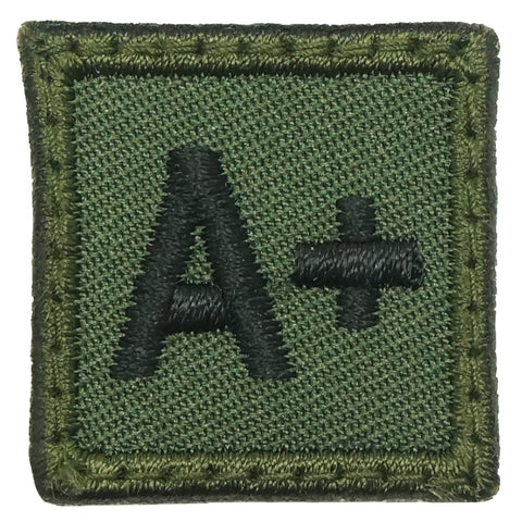 HGS BLOOD GROUP 1" PATCH, A+ (OD GREEN)