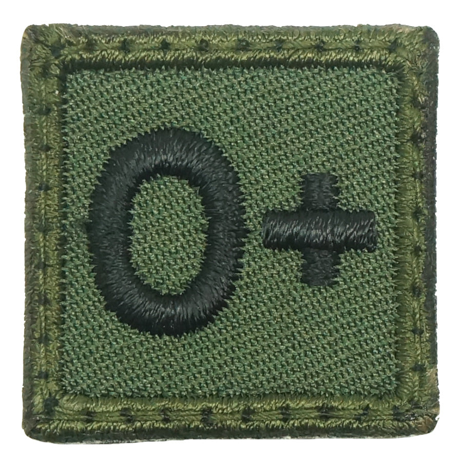 HGS BLOOD GROUP 1" PATCH, O+ (OD GREEN)