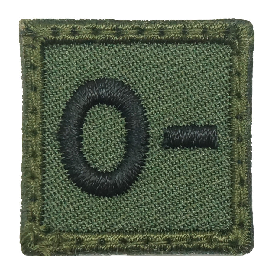 HGS BLOOD GROUP 1" PATCH, O- (OD GREEN)