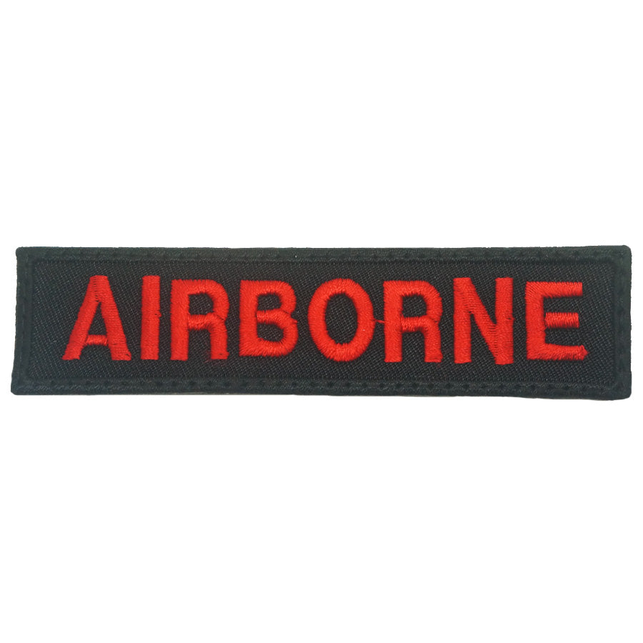 AIRBORNE UNIT TAG - BLACK RED