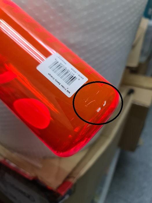 NALGENE NARROW MOUTH 32 OZ / 1000 ML - SAFETY ORANGE (OLD STOCK WITH SOME SCRATCHES)