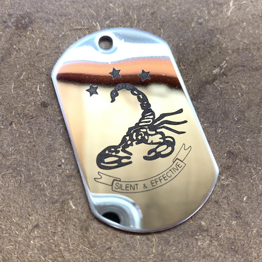 LOGO DOG TAG KEYCHAIN - STAINLESS STEEL