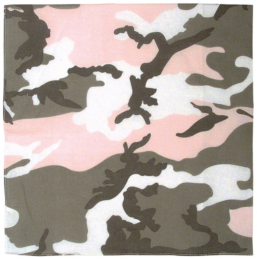 ROTHCO COLORED CAMO BANDANA - SUBDUED PINK CAMO