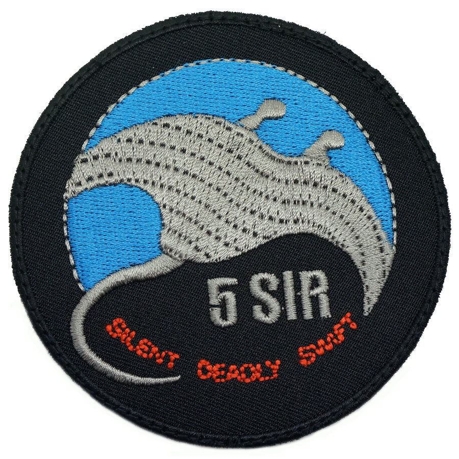 5 SIR LOGO PATCH - BLACK BLUE