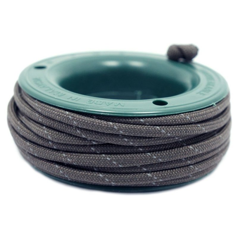 550 PARACORD MINI SPOOL - GUN GREY REFLECTIVE - Hock Gift Shop | Army Online Store in Singapore