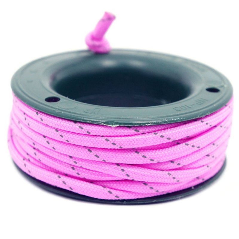 550 PARACORD MINI SPOOL - ROSE PINK REFLECTIVE - Hock Gift Shop | Army Online Store in Singapore