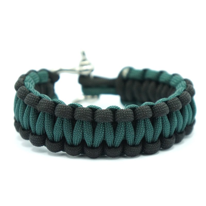 550 PARACORD SURVIVAL BRACELET - BLACK HUNTER GREEN - Hock Gift Shop | Army Online Store in Singapore