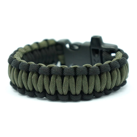 550 PARACORD SURVIVAL BRACELET - BLACK OD - Hock Gift Shop | Army Online Store in Singapore