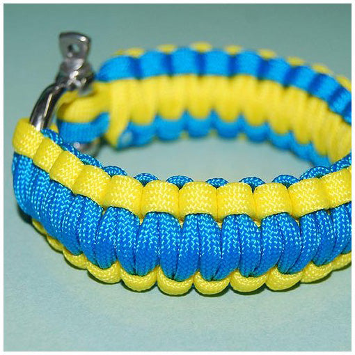 550 PARACORD SURVIVAL BRACELET - BLUE & YELLOW MACAW - Hock Gift Shop | Army Online Store in Singapore