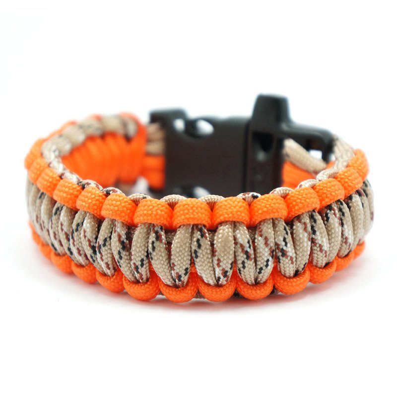 550 PARACORD SURVIVAL BRACELET - DESERT ORANGE - Hock Gift Shop | Army Online Store in Singapore
