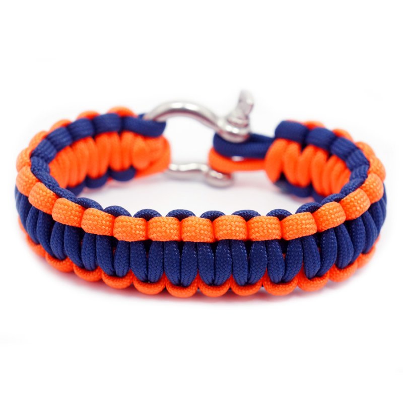 550 PARACORD SURVIVAL BRACELET - NAVY SALMON - Hock Gift Shop | Army Online Store in Singapore