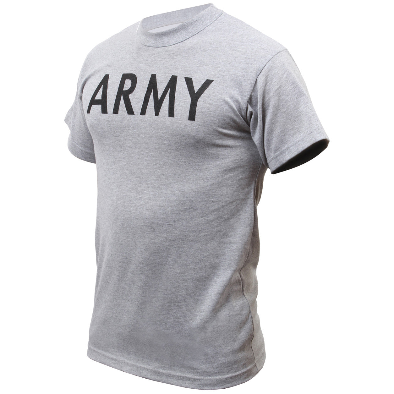 ROTHCO GREY PHYSICAL TRAINING T-SHIRT - ARMY PRINT - Hock Gift Shop | Army Online Store in Singapore