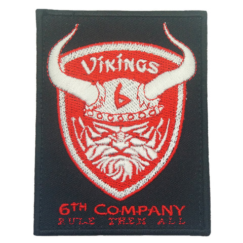 6TH COMPANY VIKINGS PATCH - BLACK RED