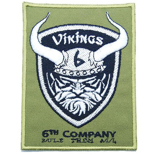 6TH COMPANY VIKINGS PATCH - OLIVE GREEN - Hock Gift Shop | Army Online Store in Singapore