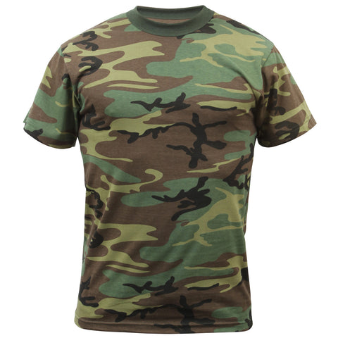 ROTHCO CAMO T-SHIRT - WOODLAND CAMO - Hock Gift Shop | Army Online Store in Singapore