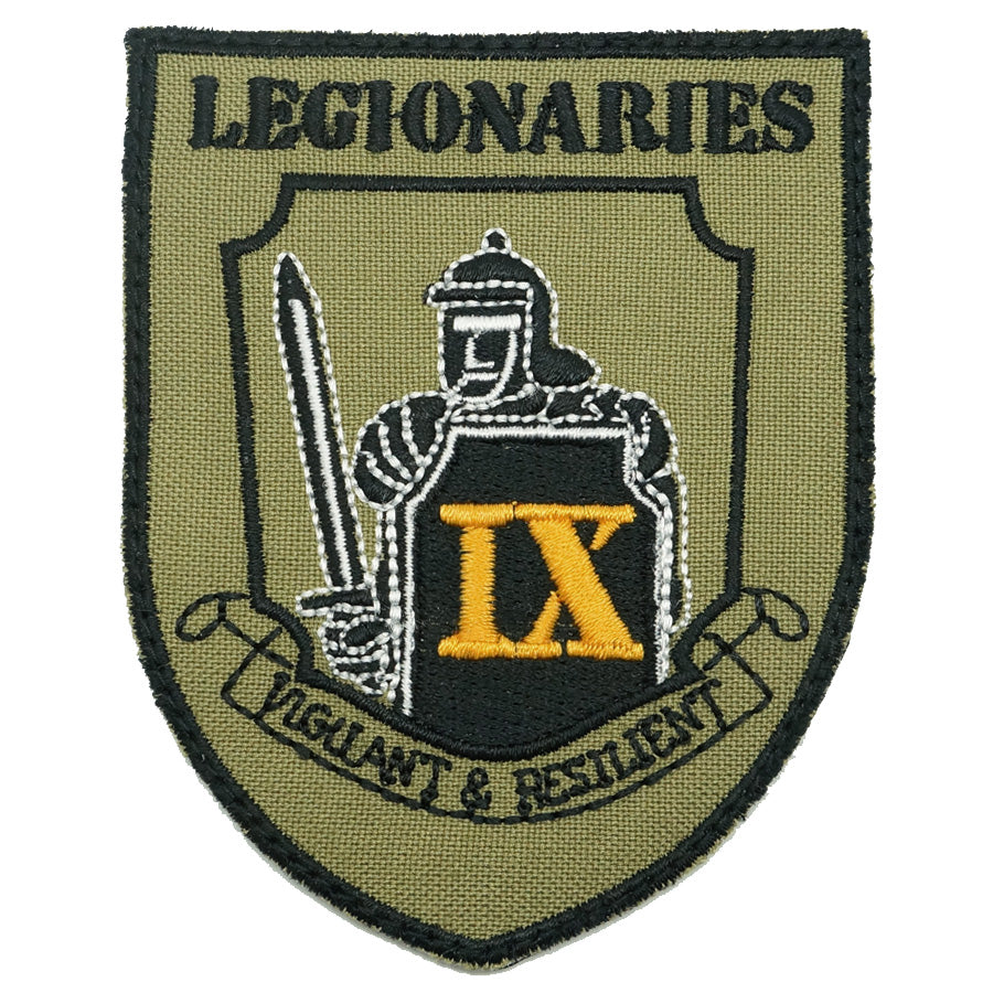 9 SIR LEGIONARIES LOGO PATCH - OLIVE GREEN