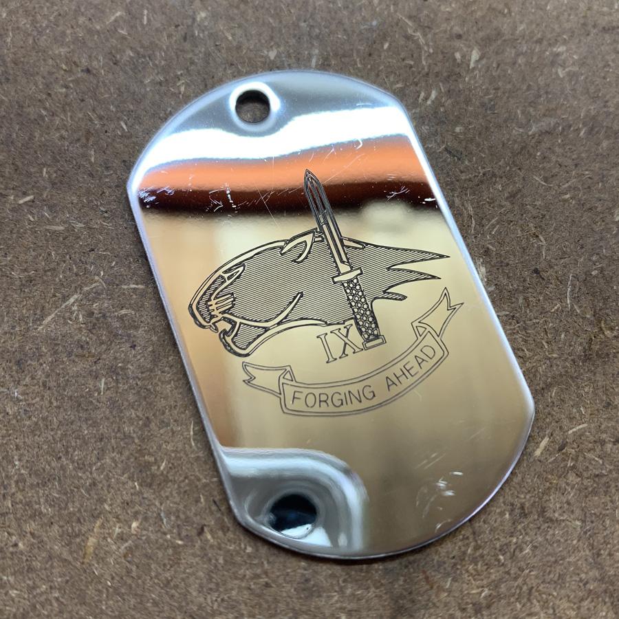LOGO DOG TAG KEYCHAIN - STAINLESS STEEL
