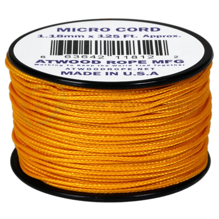 ATWOOD ROPE MFG MICRO CORD (125FT) - AIR FORCE GOLD