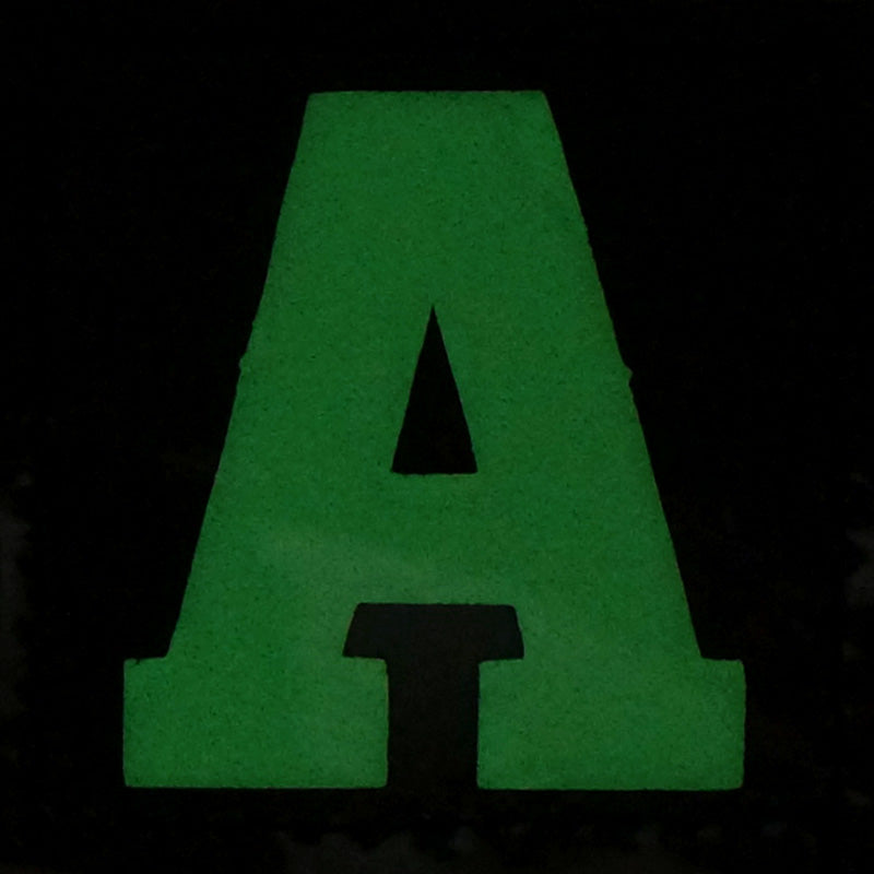 BIG LETTER A GITD PATCH - GLOW IN THE DARK