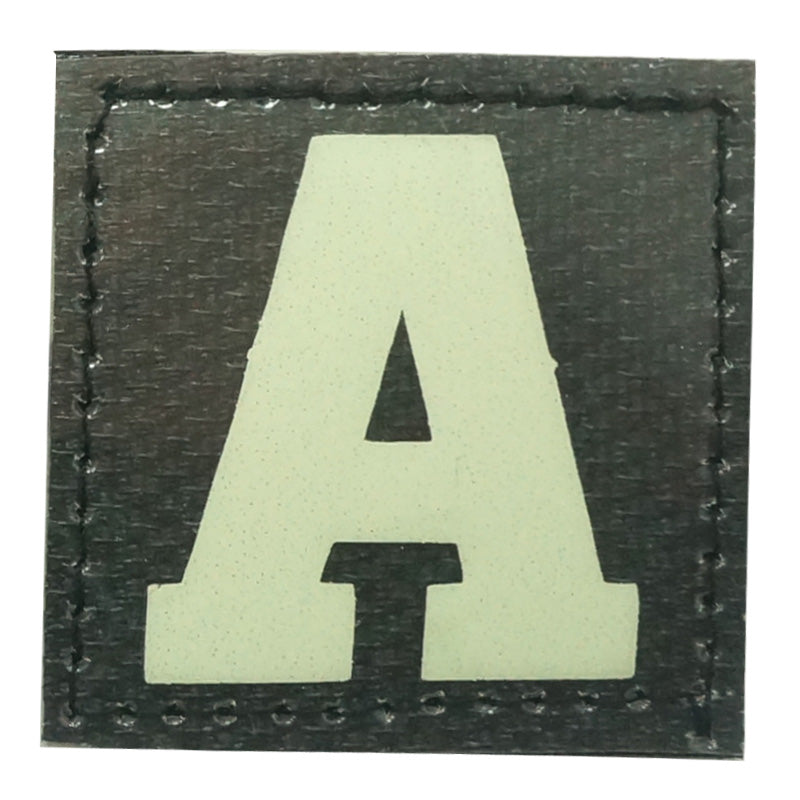 BIG LETTER A GITD PATCH - GLOW IN THE DARK