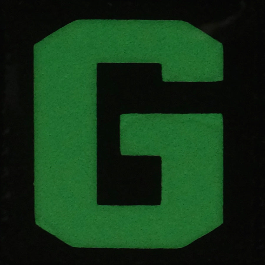 BIG LETTER G GITD PATCH - GLOW IN THE DARK