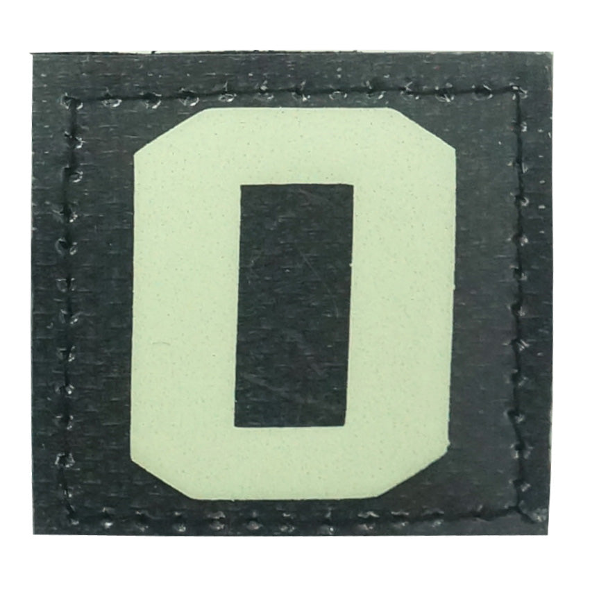 BIG LETTER O GITD PATCH - GLOW IN THE DARK