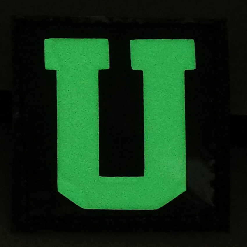 BIG LETTER U GITD PATCH - GLOW IN THE DARK