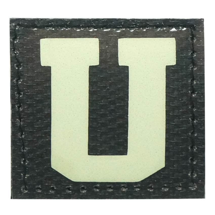 BIG LETTER U GITD PATCH - GLOW IN THE DARK