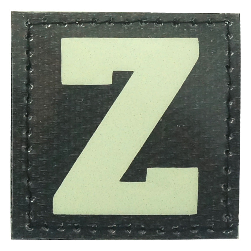 BIG LETTER Z GITD PATCH - GLOW IN THE DARK