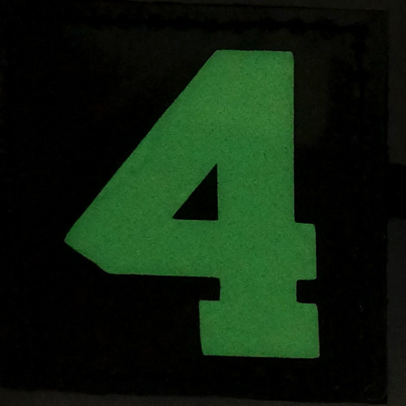 BIG NUMBER 4 GITD PATCH - GLOW IN THE DARK