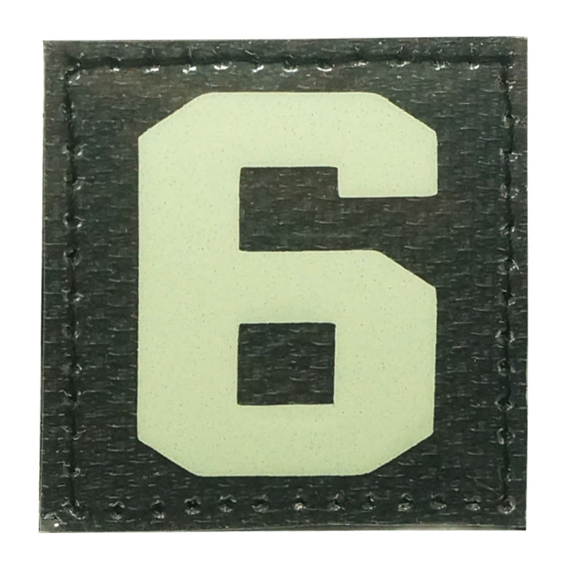 BIG NUMBER 6 OR 9 GITD PATCH - GLOW IN THE DARK