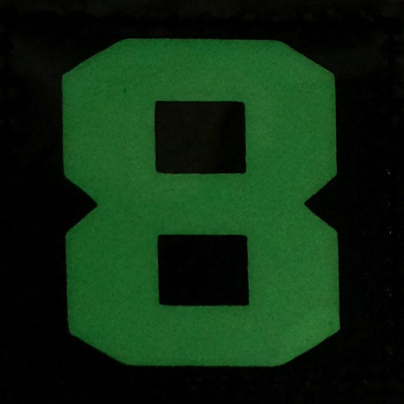 BIG NUMBER 8 GITD PATCH - GLOW IN THE DARK