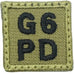 HGS BLOOD GROUP 1" PATCH, G6PD (OLIVE GREEN)