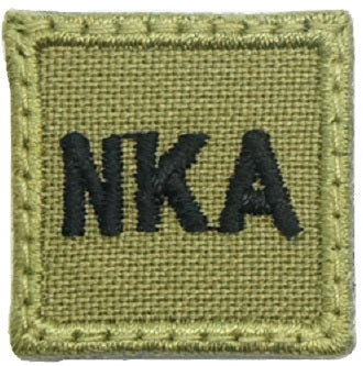 HGS BLOOD GROUP 1" PATCH, NKA (OLIVE GREEN)
