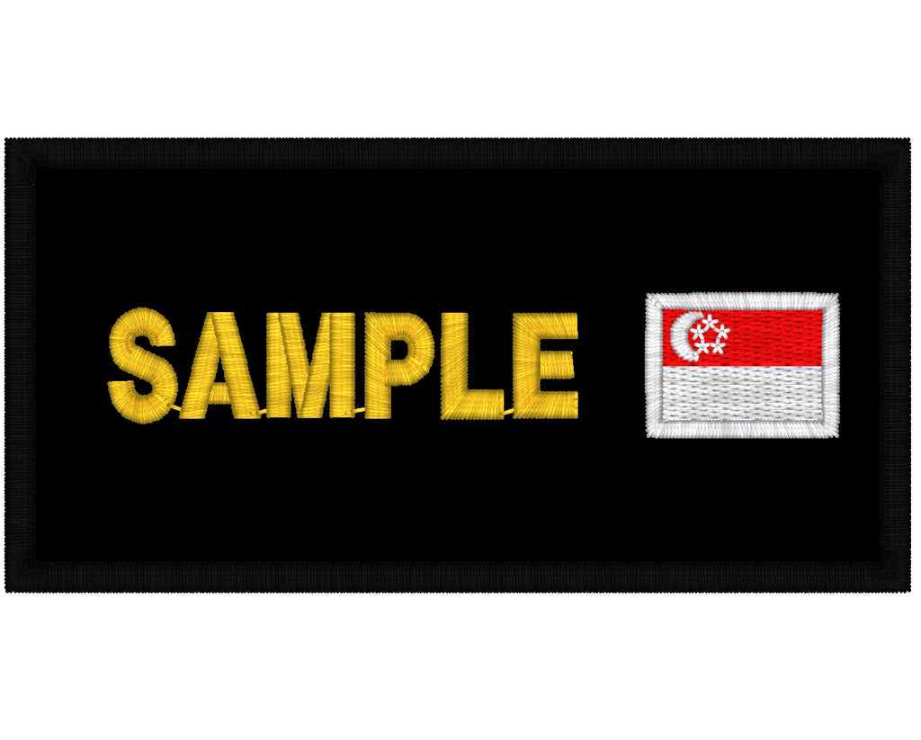 CALL SIGN CUSTOMIZATION WITH SINGAPORE FLAG (WITH VELCRO BACKING)