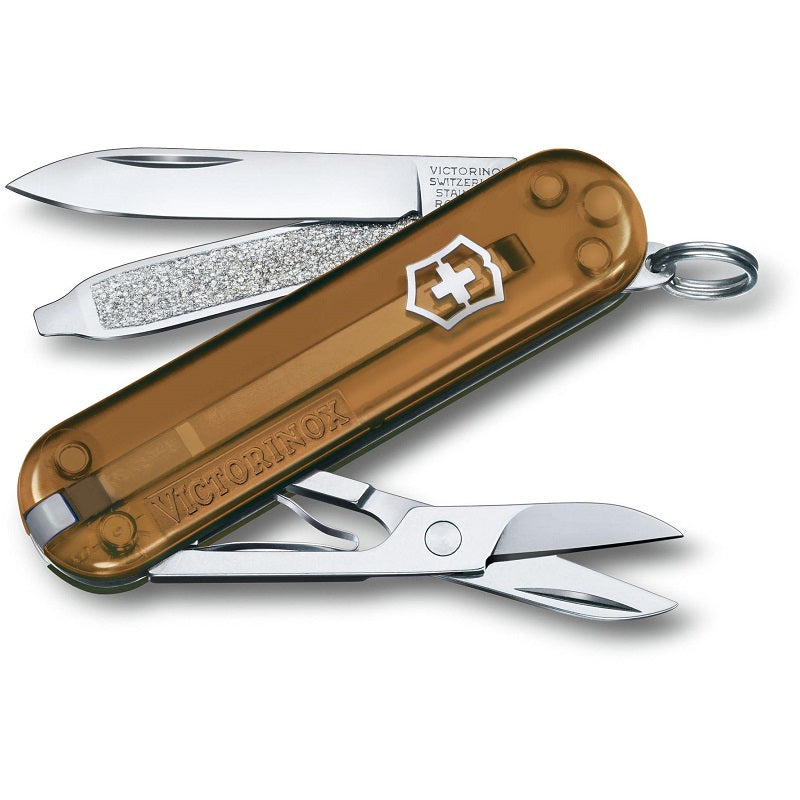 VICTORINOX CLASSIC SD TRANSPARENT, 58MM - CHOCOLATE FUDGE