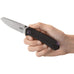 CRKT RICHARD ROGERS MONTOSA FOLDING KNIFE 3.246" BEAD BLASTED PLAIN BLADE, BLACK G10 HANDLES (7115)