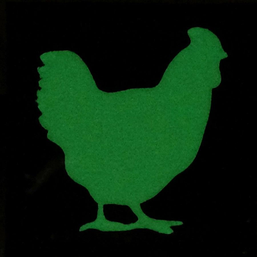 CHICKEN GITD PATCH - GLOW IN THE DARK