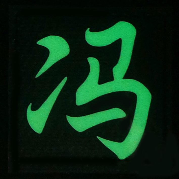 CHINESE SURNAME GLOW IN THE DARK PATCH - FENG 冯