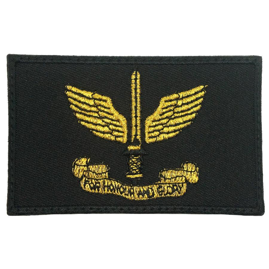 Color Patch Commando Commando Velcro Patch (Black/Gold) 8cm x 5cm