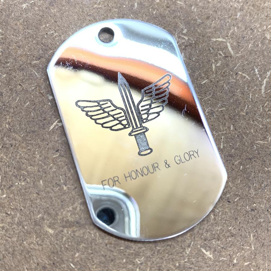 LOGO DOG TAG KEYCHAIN - STAINLESS STEEL