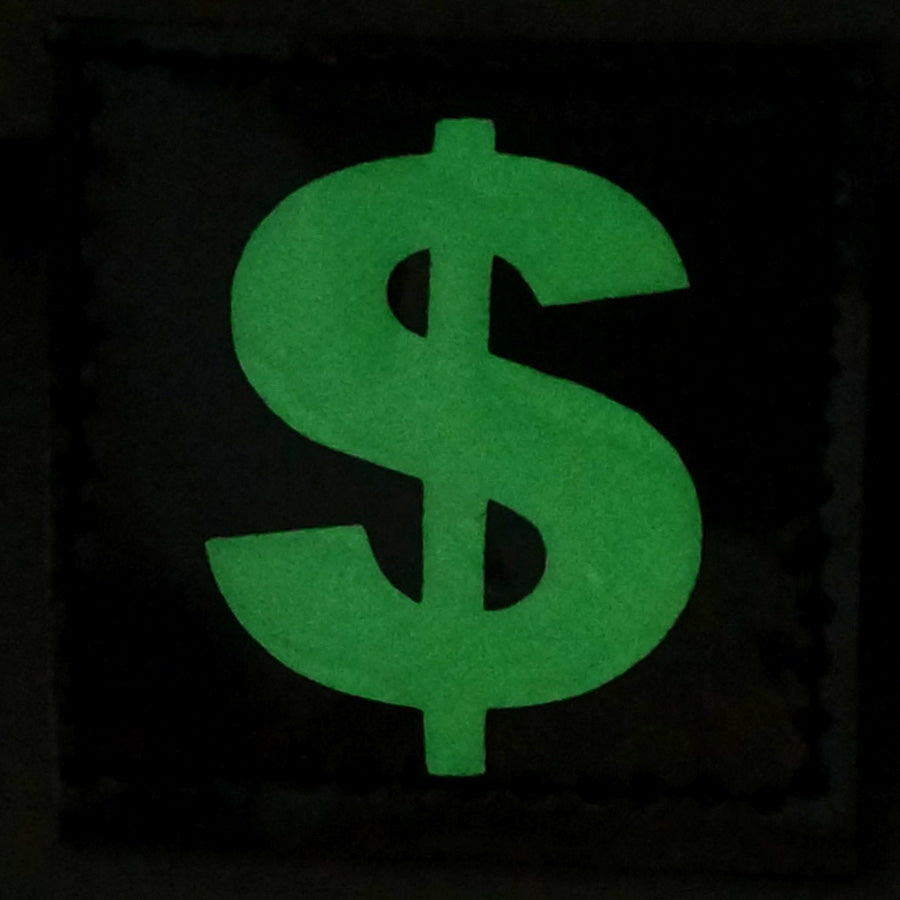 DOLLAR SIGN GITD PATCH - GLOW IN THE DARK