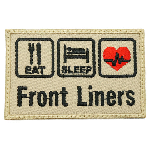 EAT . SLEEP . FRONT LINERS PATCH - KHAKI