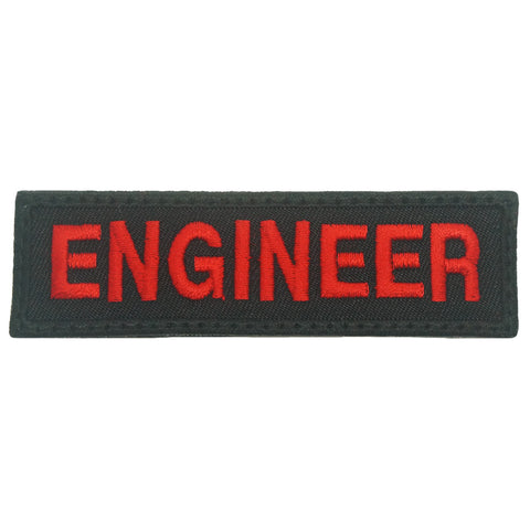 ENGINEER UNIT TAG - BLACK RED