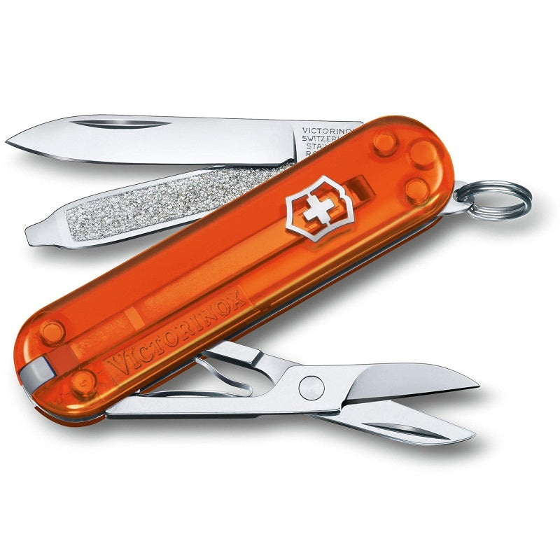 VICTORINOX CLASSIC SD TRANSPARENT, 58MM - FIRE OPAL