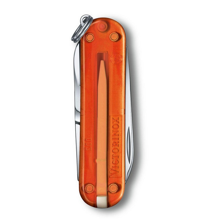 VICTORINOX CLASSIC SD TRANSPARENT, 58MM - FIRE OPAL