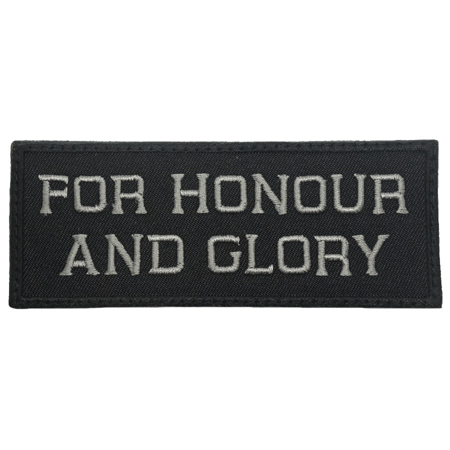 FOR HONOUR AND GLORY PATCH - BLACK FOLIAGE