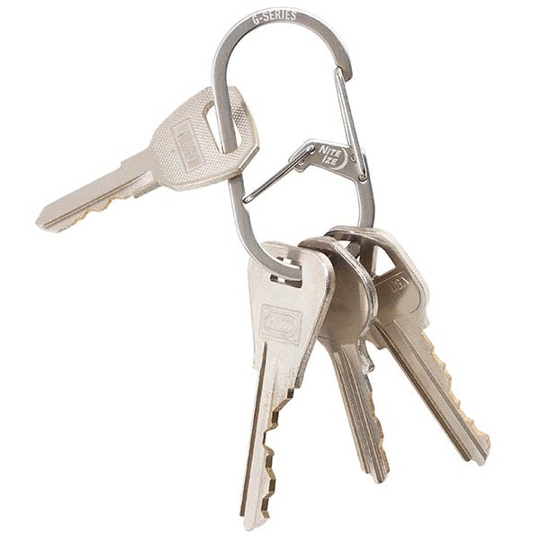 NITEIZE G-SERIES DUAL CHAMBER CARABINER - SIZE 4 - SILVER