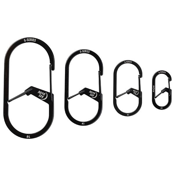NITEIZE G-SERIES DUAL CHAMBER CARABINER - SIZE 3 - BLACK