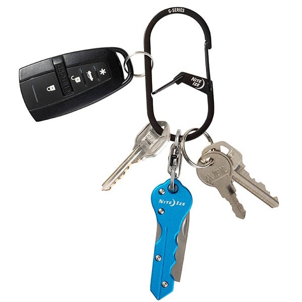 NITEIZE G-SERIES DUAL CHAMBER CARABINER #1 (2-PACK) - BLACK